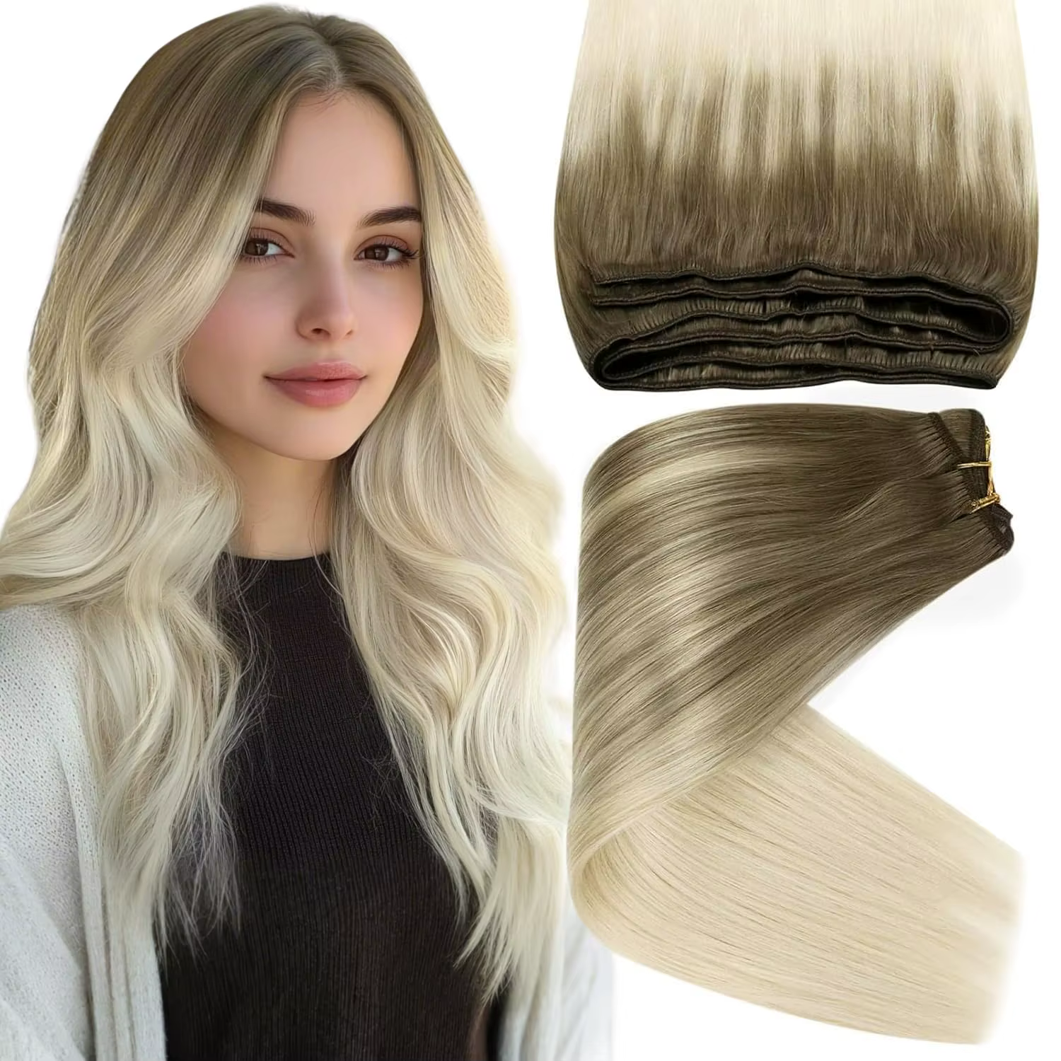 100% vierge Remy trame de cheveux humains 50g Extensions
