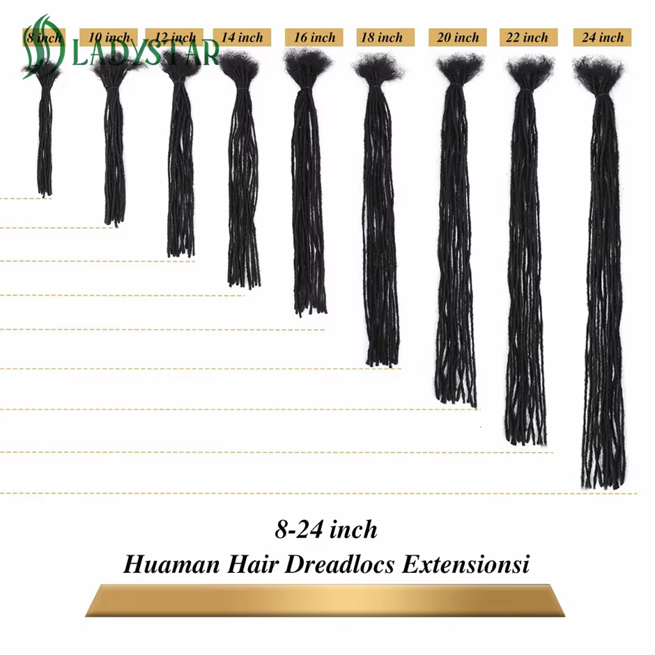 Extensions de dreadlock 0.2 cheveux humains pour hommes