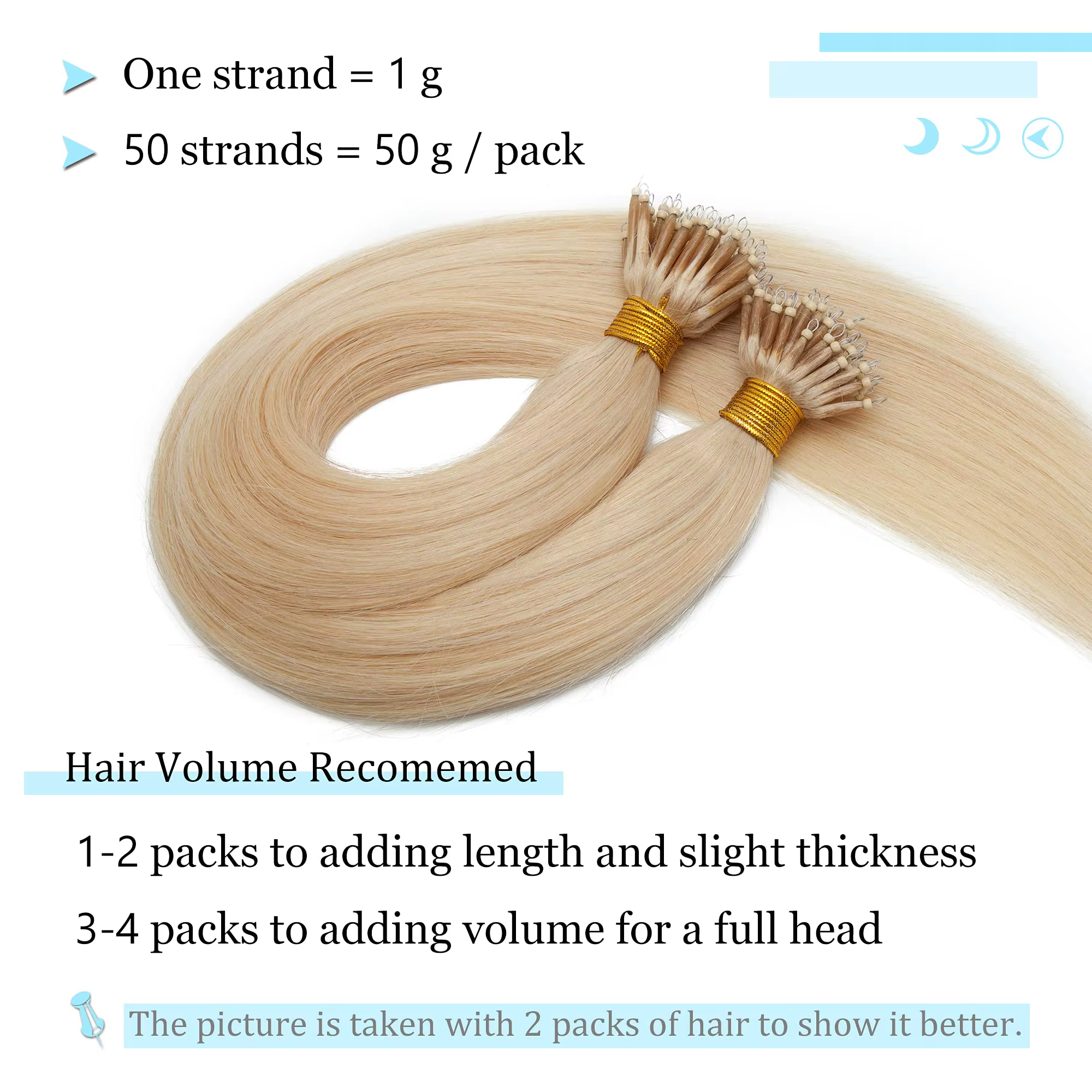 Extensions de cheveux Nano Ring 100% cheveux humains