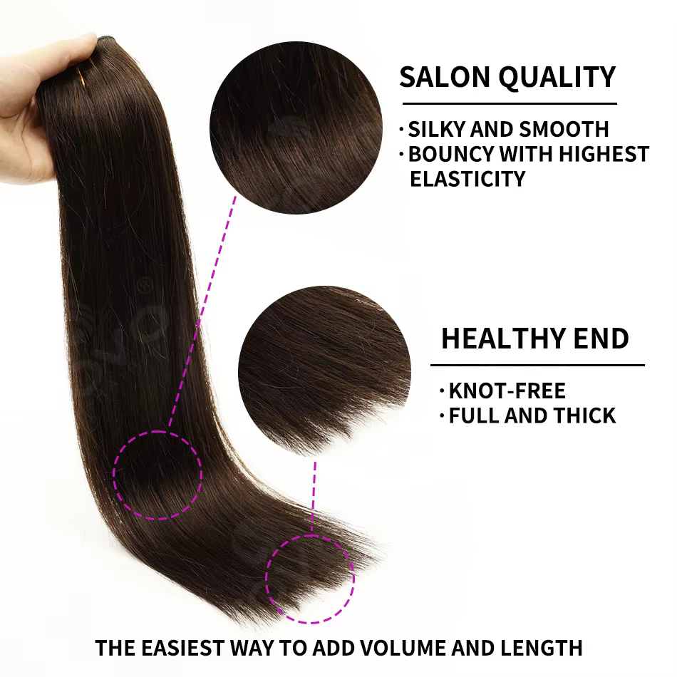 Extensions de cheveux Halo de 14 à 28 pouces