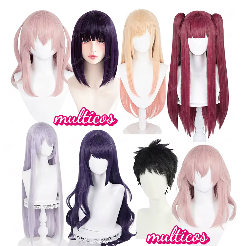 My Dress-Up – perruque Cosplay noire Kuroe Shizuku Rizu Kyun Devil Shinju Inui Sajuna