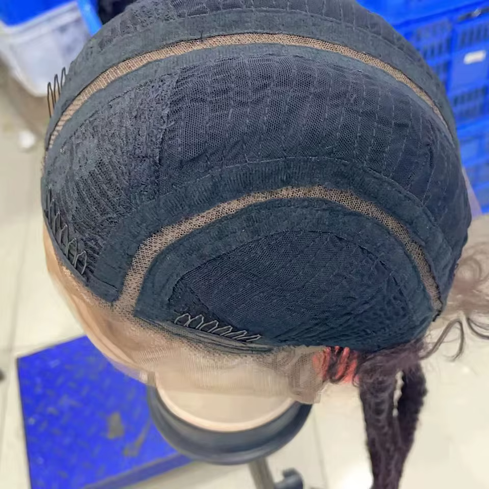Perruque tressée bordeaux 4 tresses en dentelle, cheveux synthétiques pré-épilés, rouge 99j, perruque tressée avec dentelle supérieure 360