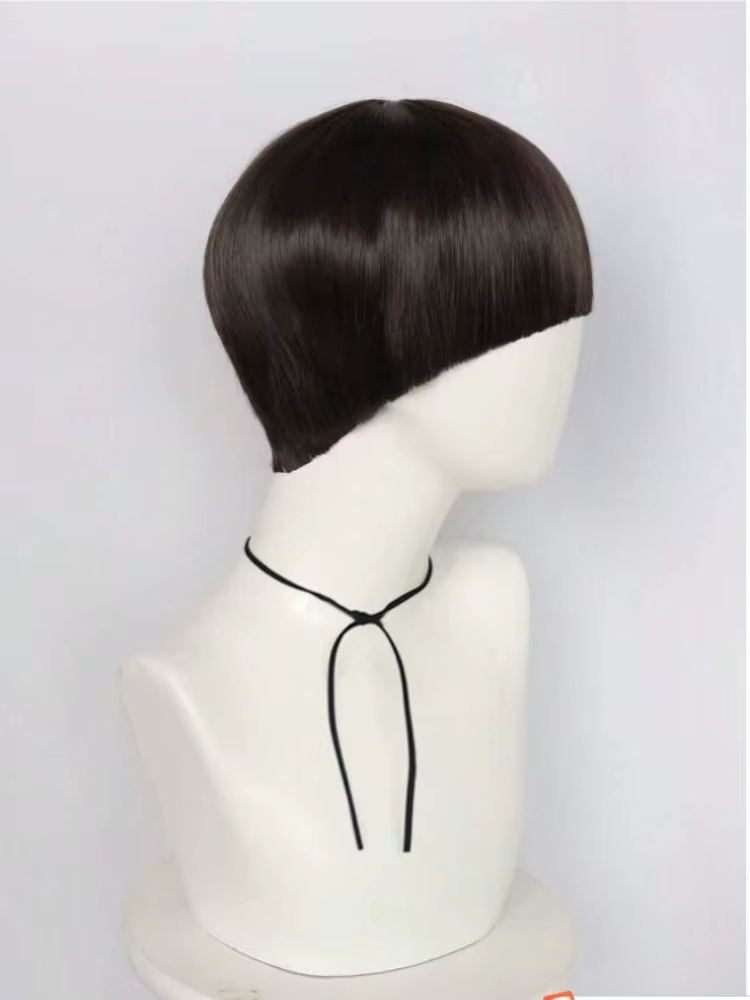 Perruque de cosplay courte brune pour hommes