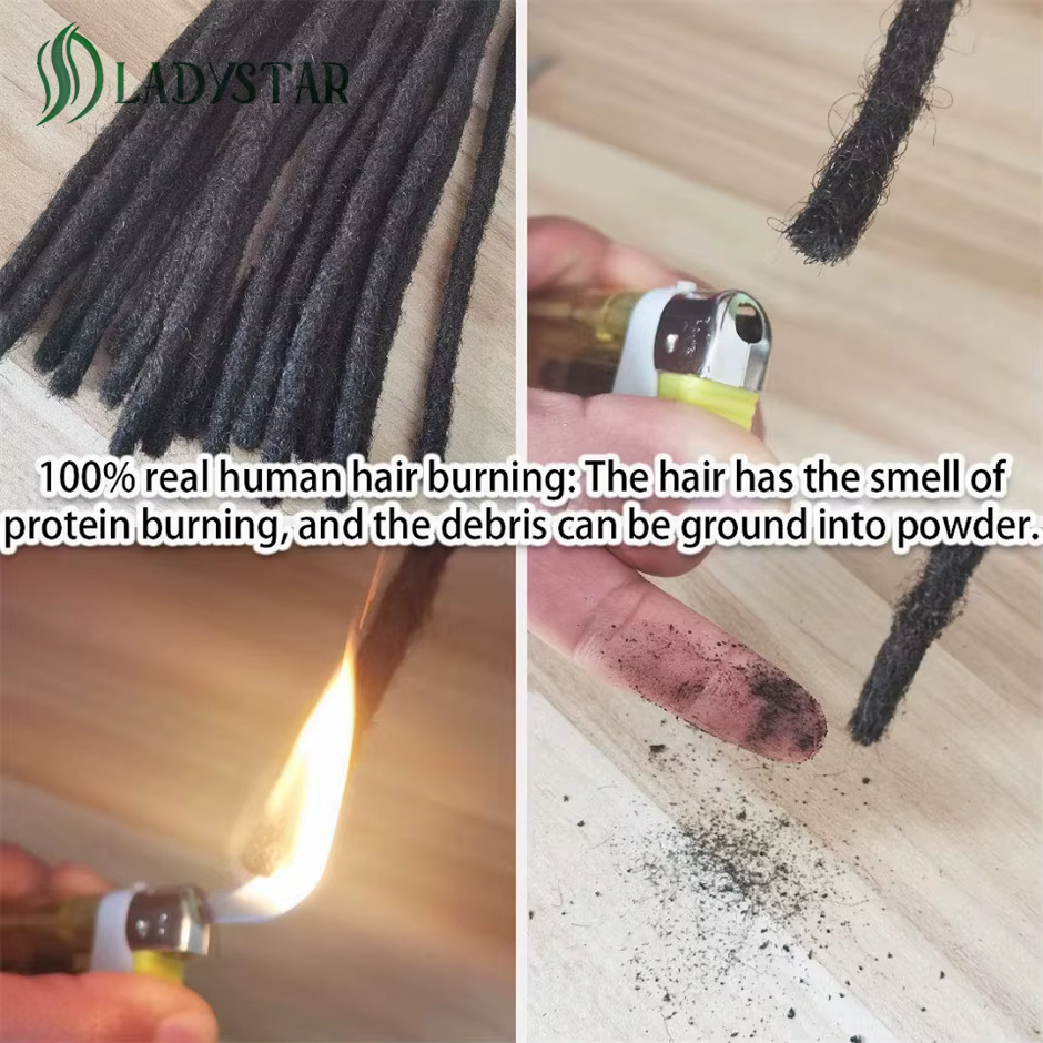 Extensions de dreadlocks de cheveux humains