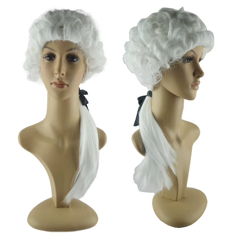 Halloween Festival fête Performance accessoires juge Cosplay perruque blanche Anime Cosplays carnaval perruques 2026