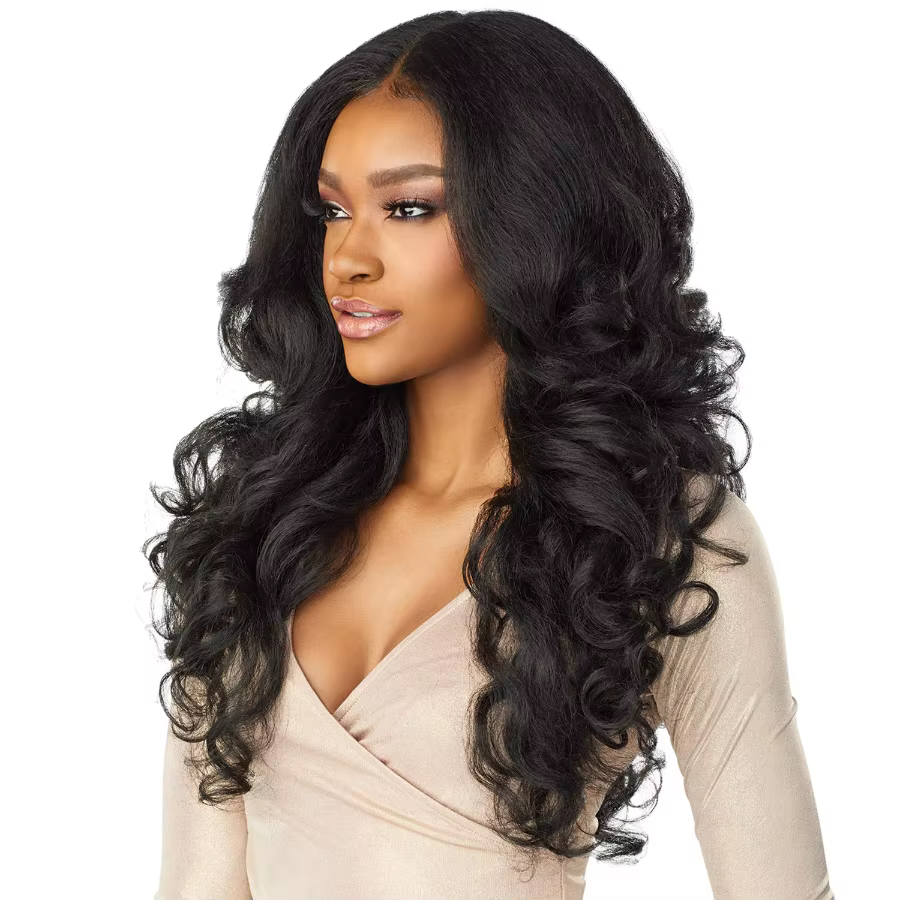 Perruque synthétique tissée à la main de 66-71 cm/26-28 pouces avec effet naturel de ligne de cheveux pré-dessinée