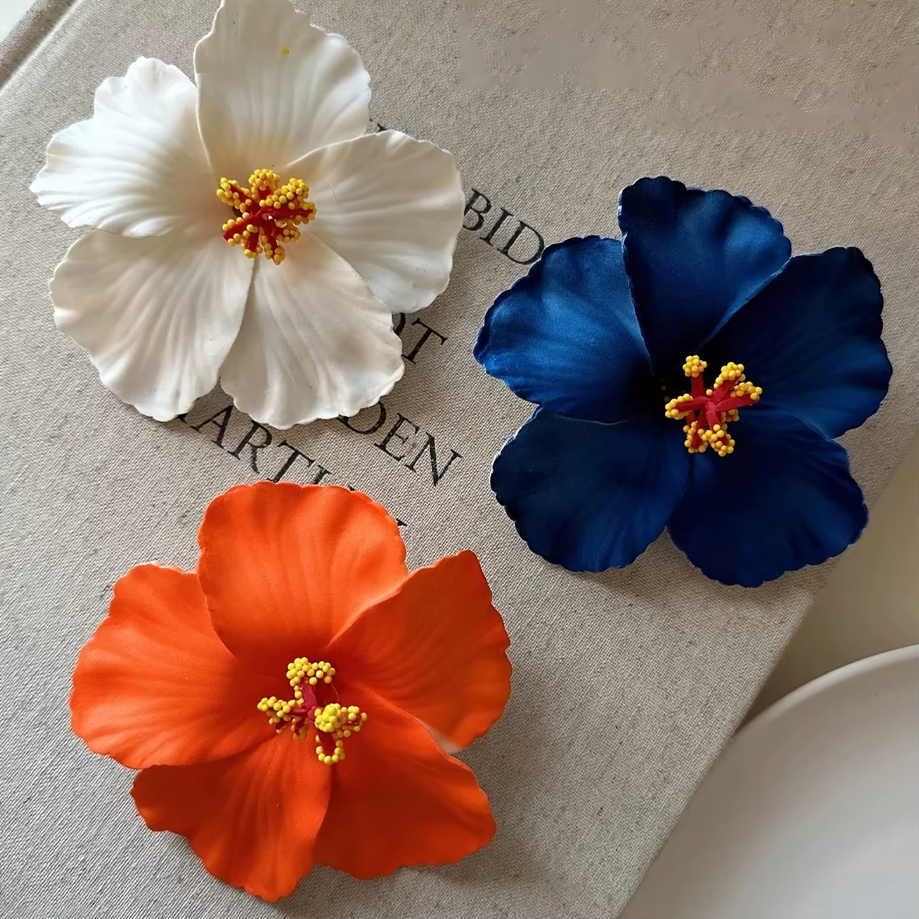 8 pinces à cheveux fleurs hawaïennes