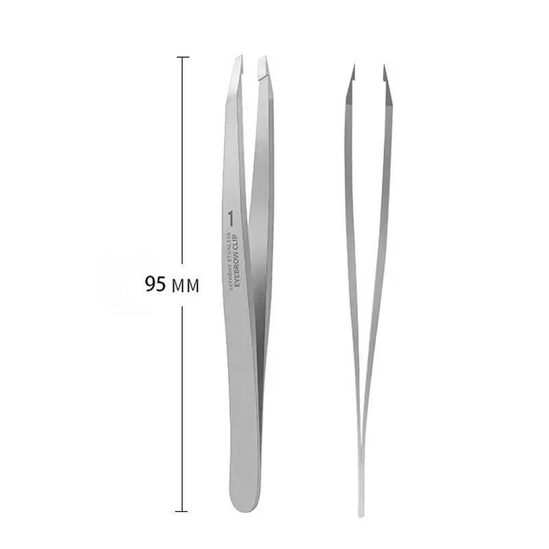 Pince à sourcils Oblique en acier inoxydable