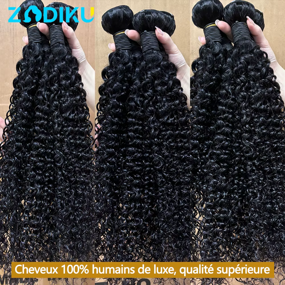 Paquets de cheveux bouclés crépus 100%