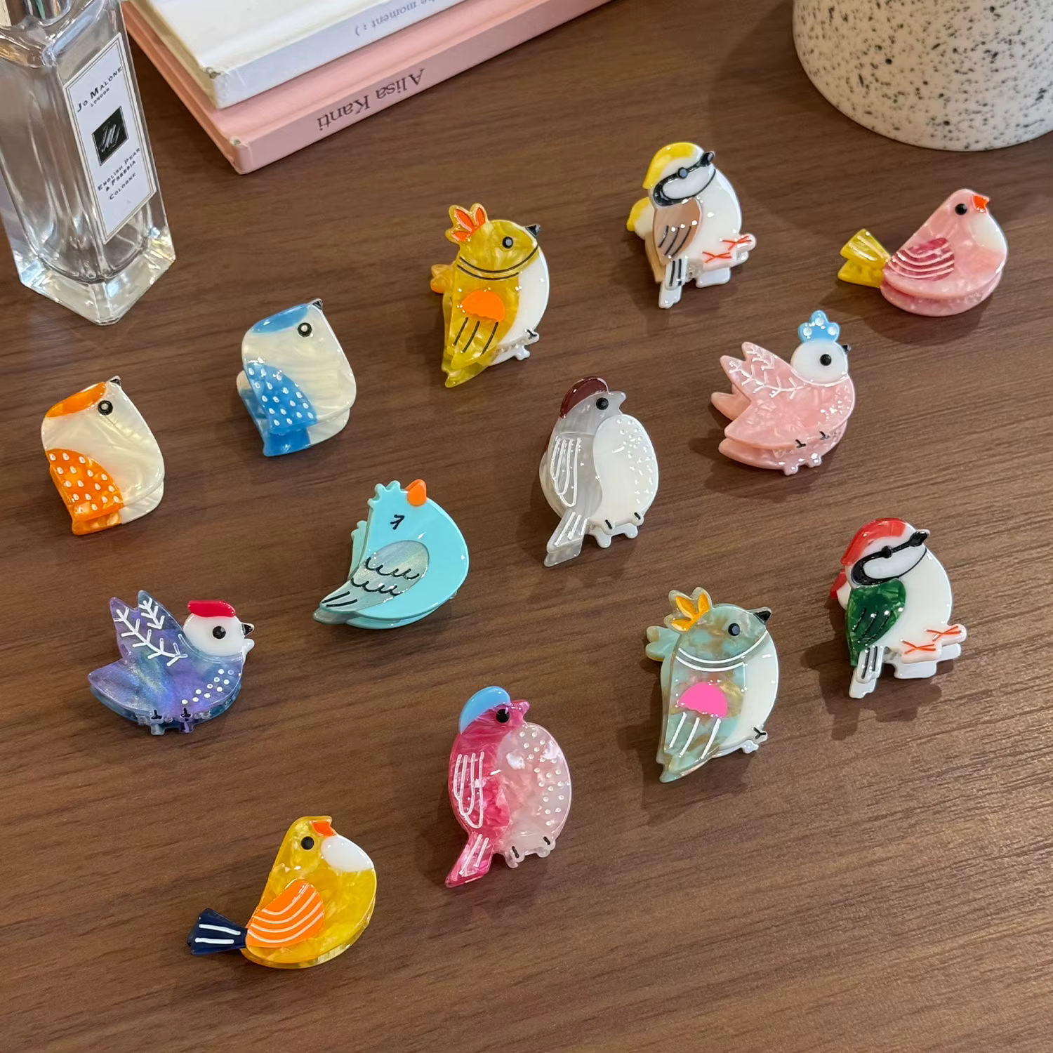 1Pc Mini Pinces à Cheveux en Forme d'Oiseau Mignonnes en Acétate