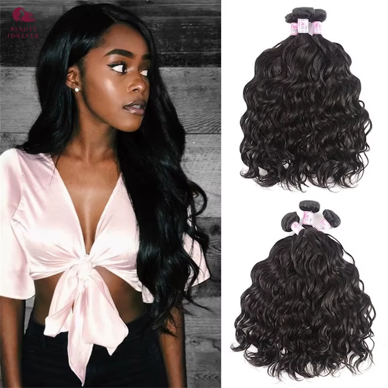 Beautyforever péruvien vague naturelle cheveux humains tisse 2/3 paquets Grade 12A
