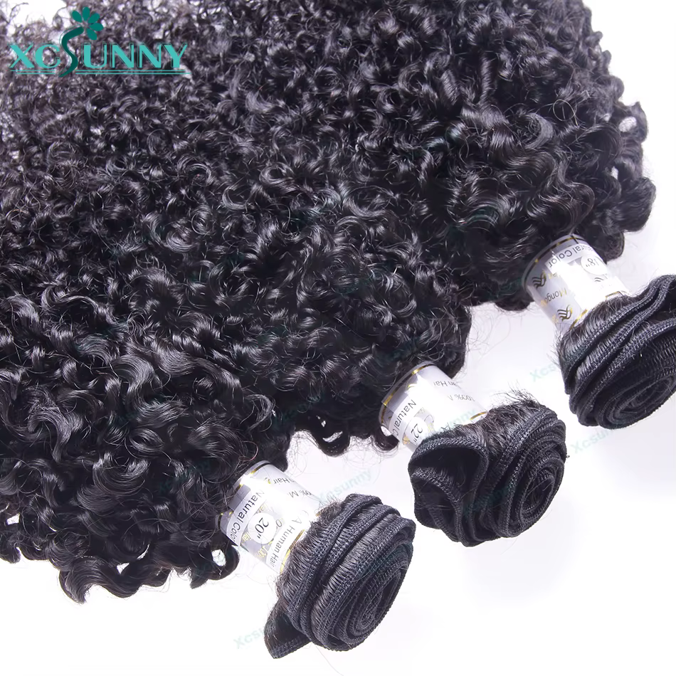 Bundles Kinky Curly Extensions de Cheveux Humains pour Femmes Noires