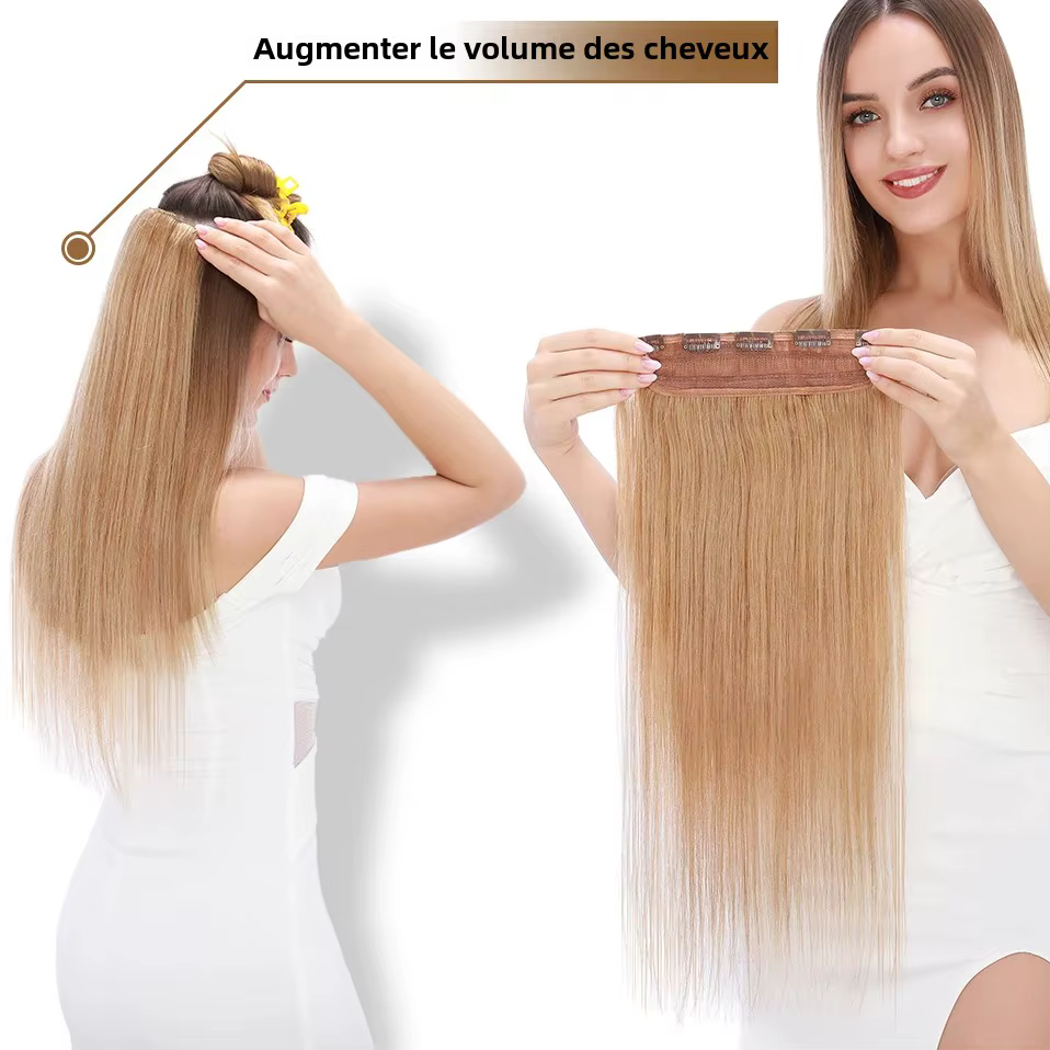 S-noilite-Extensions de Cheveux Humains à Clips, Postiche 5 Clips, 14-24 Pouces, 75-105g, Extension Naturelle, réinitialisation Optique, Blonde