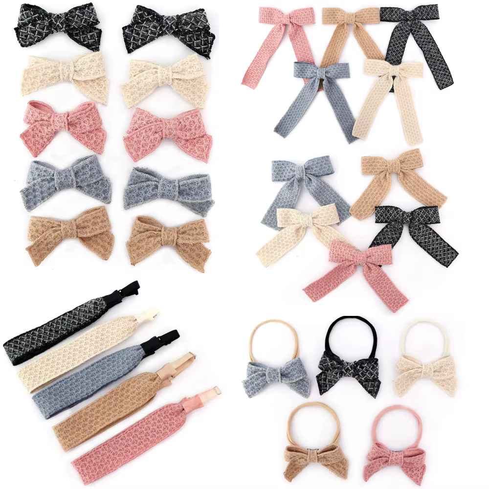 Bandeau à nœud en velours pour enfants