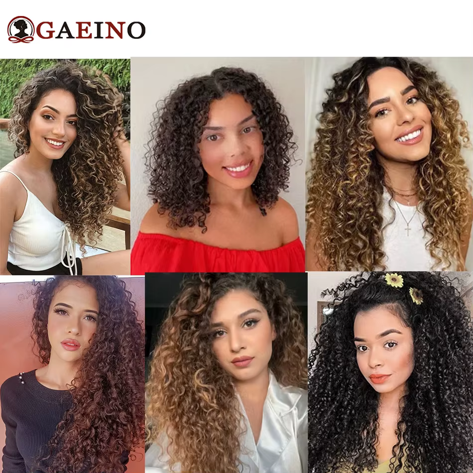 Extensions de cheveux humains crépus bouclés à clips