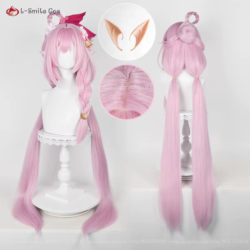 Elysia Cosplay perruque longue rose blanc perruques pour femmes Costumes