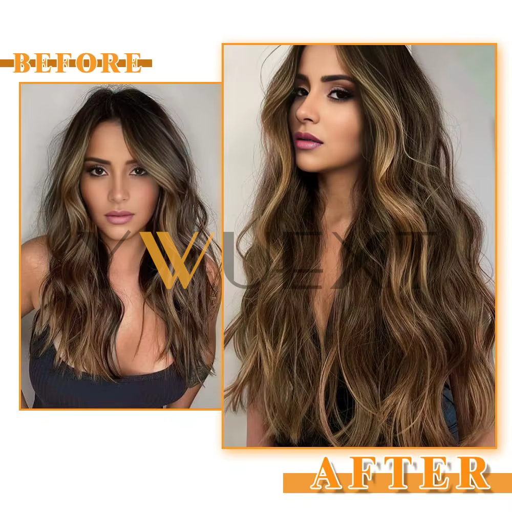 Extensions de cheveux humains naturels lisses