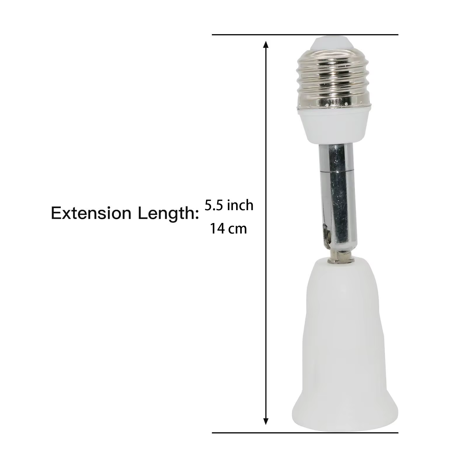 Adaptateur d'extension de prise, extension réglable, support élastique, convertisseur de prise convaincu, 5.5 pouces, 11.5 cm, 2 pièces