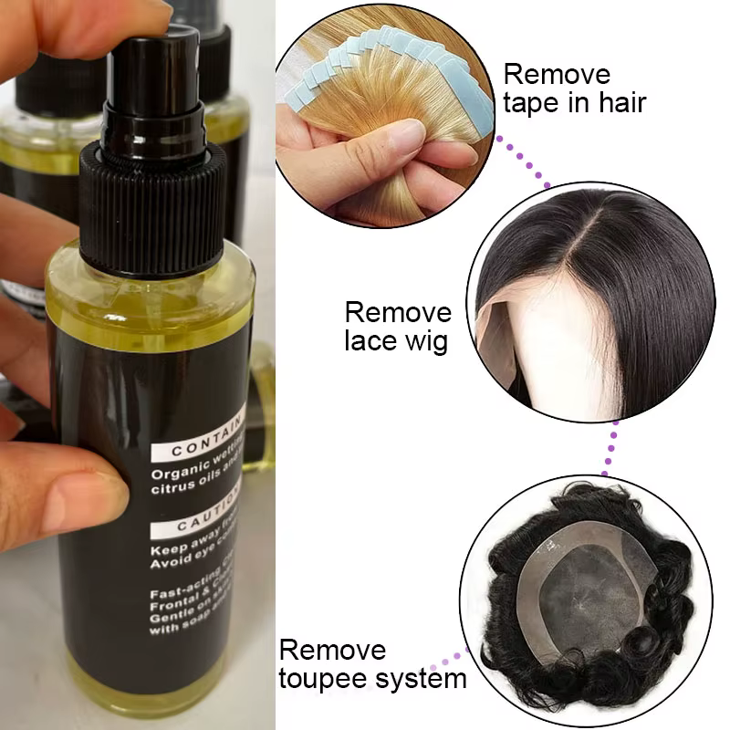 Spray Dissolvant Adhésif pour Perruques – Élimine Rapidement la Colle et les Bandes Adhésives Double Face pour