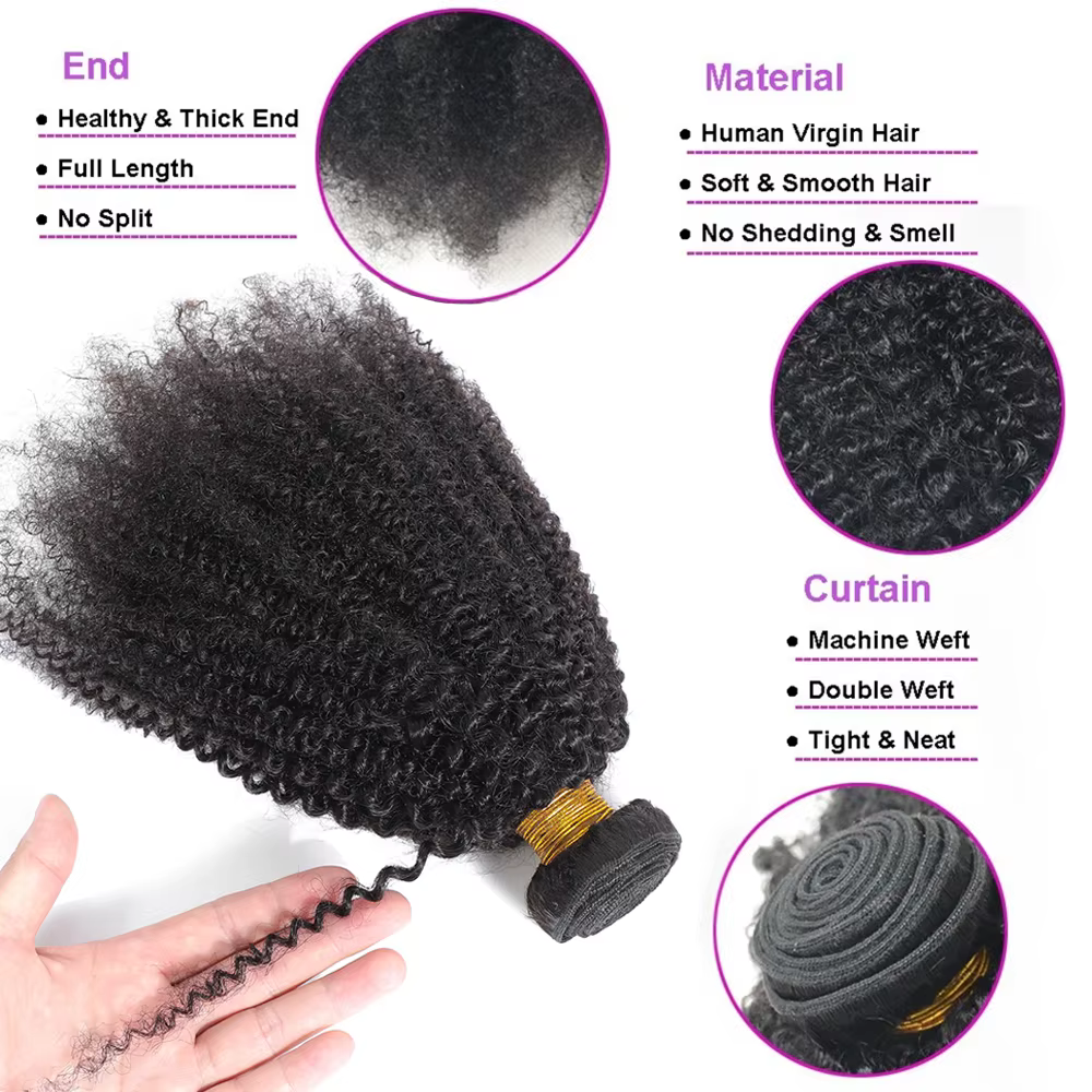 Extensions de cheveux humains naturels vierges indiens bruts
