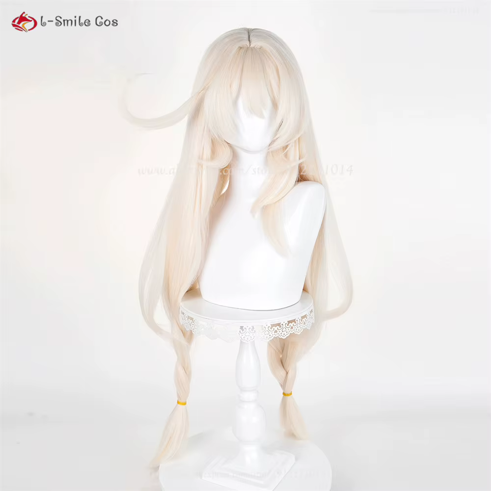 Alice Cosplay perruque 98 cm rose clair doré perruques pour femmes Genshin Cosplay Anime perruque résistant à la chaleur cheveux synthétiques Halloween