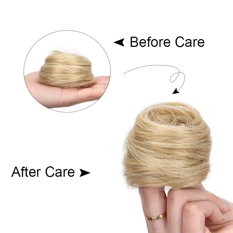 Chignon synthétique lisse de base pour femmes