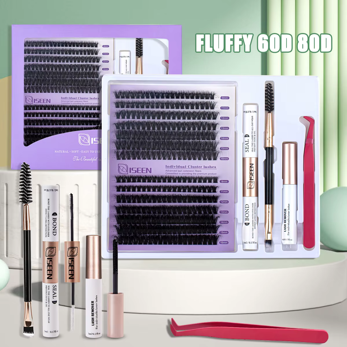 Mélange d'extensions de cils