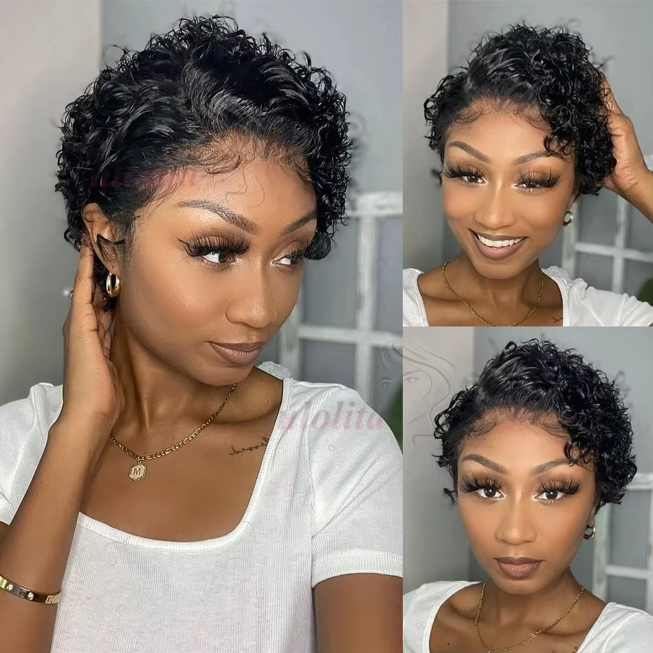 Perruque Lace Frontal Wig brésilienne bouclée