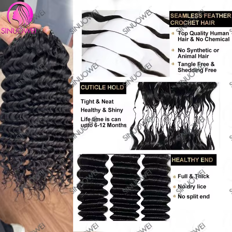 Extensions de cheveux humains au crochet