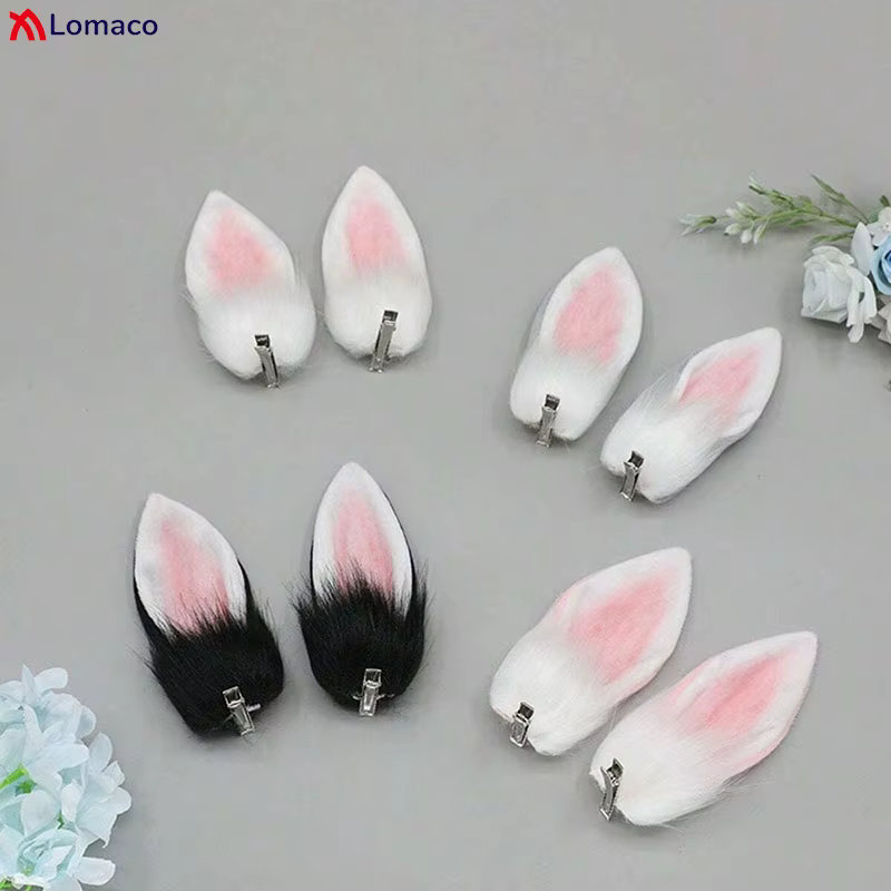 Jolies pinces à cheveux en forme d'oreilles de lapin en peluche
