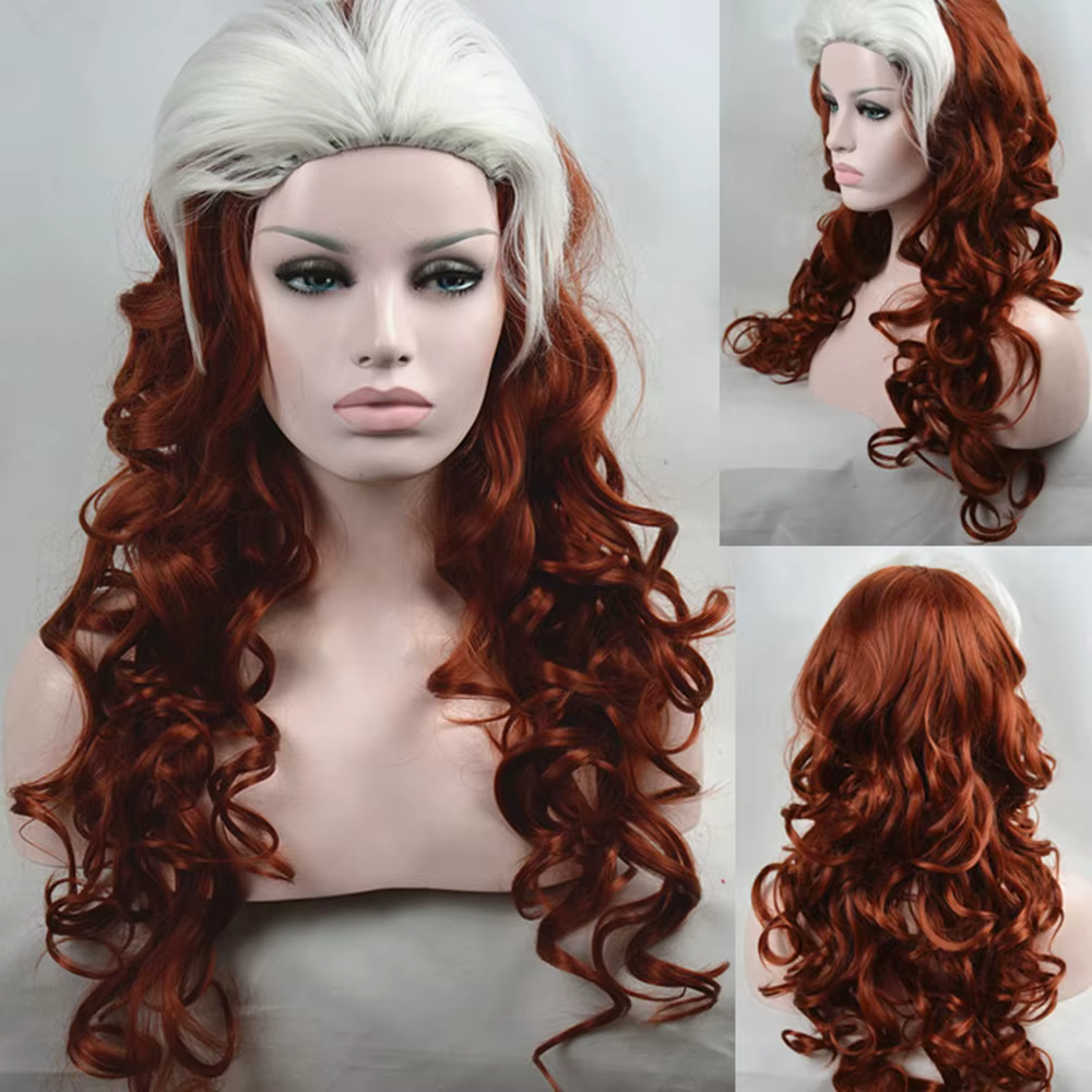Perruque de Cosplay synthétique longue et ondulée-StrongBeauty