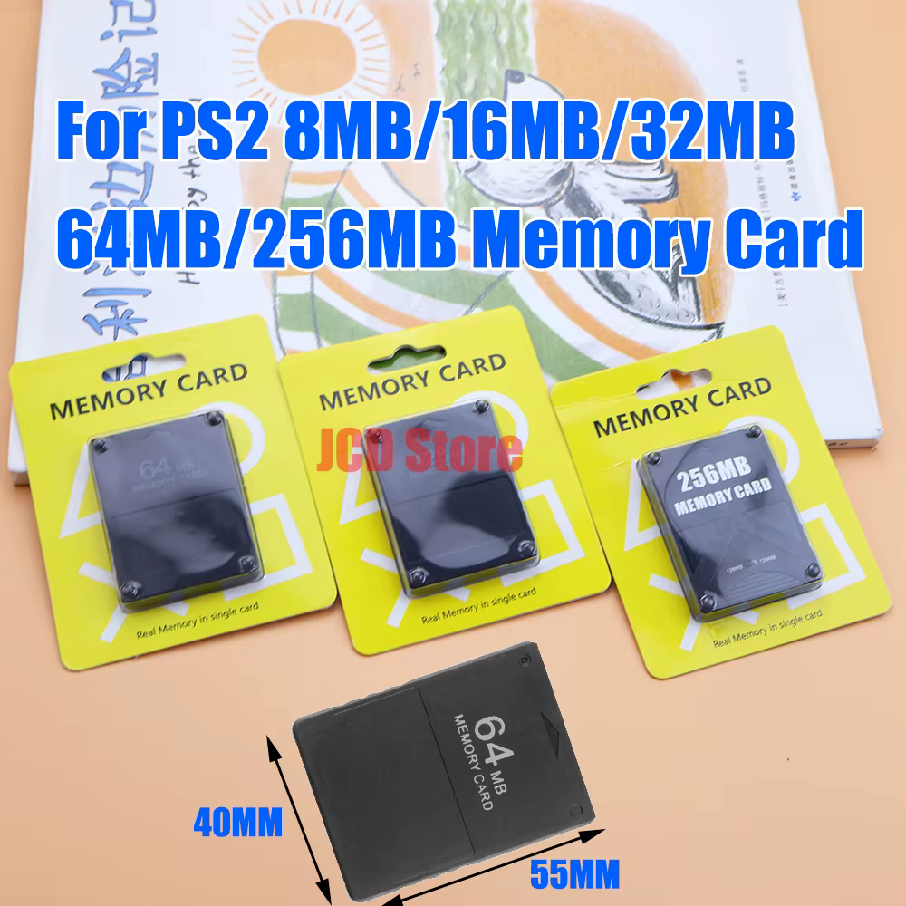 Pour PS2 8 mo/16 mo/32 mo /64 mo/128 mo/256 mo carte mémoire cartes d'extension mémoire adaptées pour Sony PS1 PS2 carte mémoire noire en gros