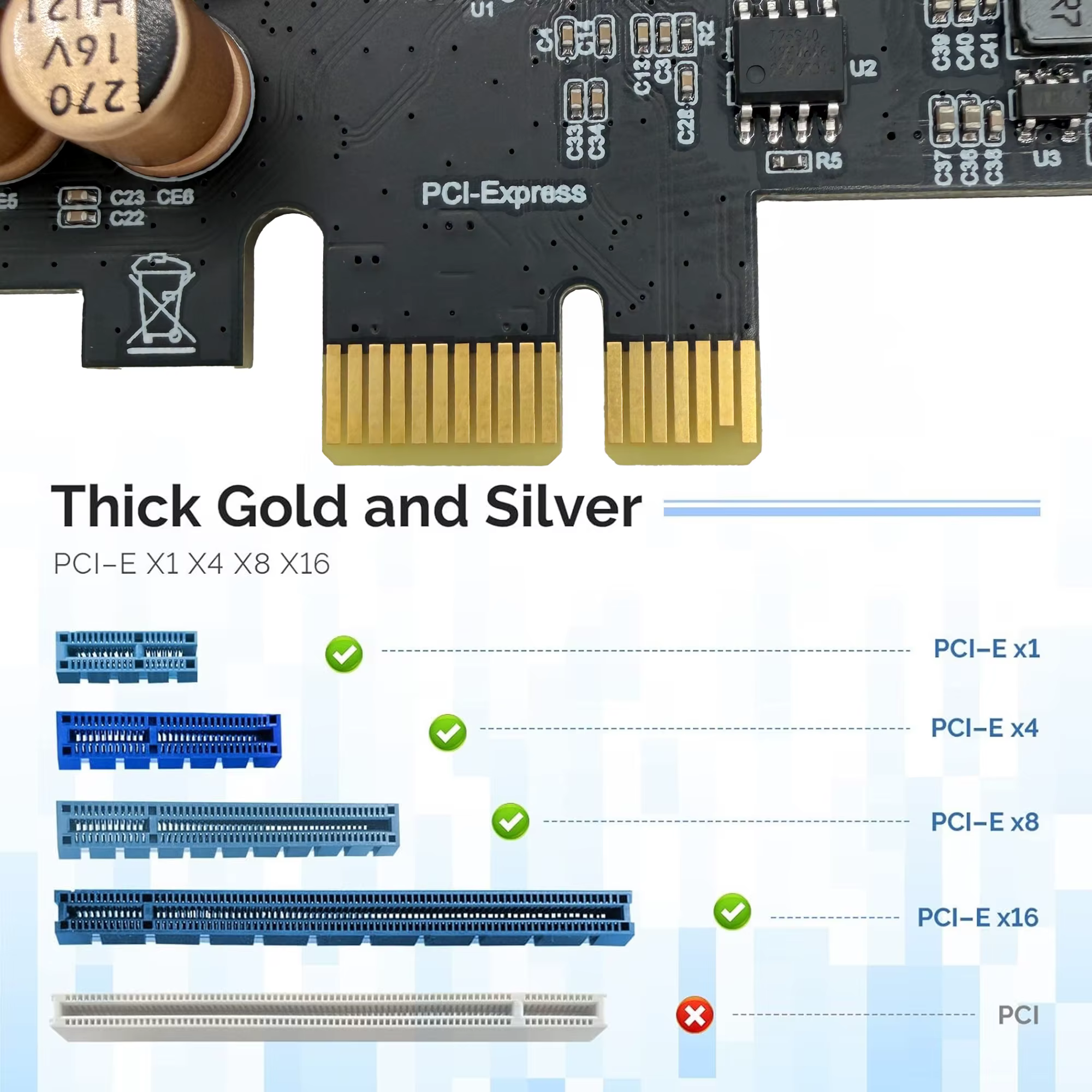 USB3.2 Gen1 5Gbps USB3.0 PCI Express multiplicateur PCI E à 7ports USB 3 Hub adaptateur d'extension carte PCI-E 1X contrôleur pour ordinateur de bureau