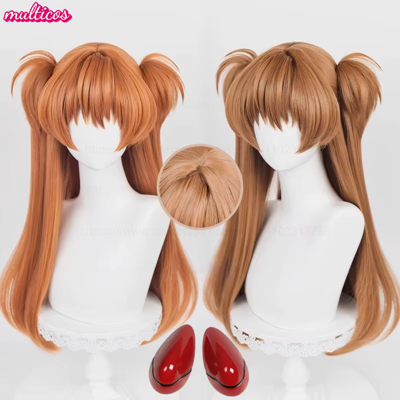 Perruque de Cosplay Anime EVA Asuka Langley Soryu de haute qualité