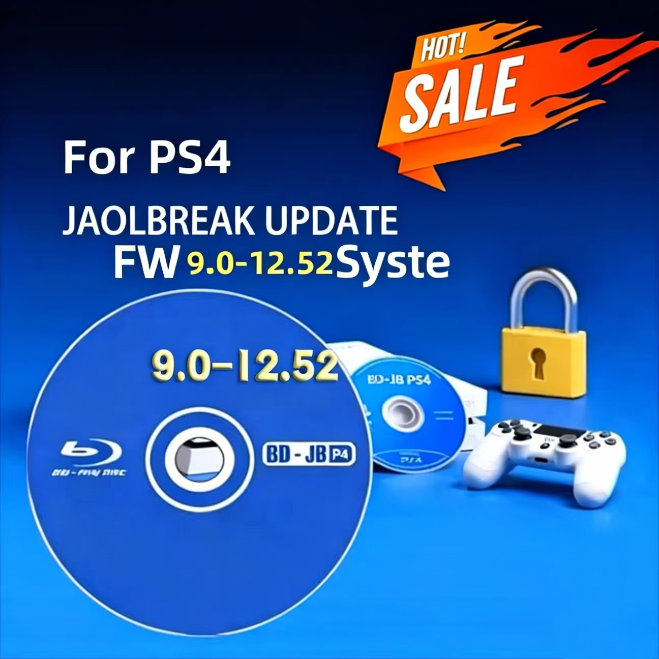 Ultimate PS4 tout-en-un Jailbreak Gold Disc Bootable éjection charge utile pour le micrologiciel 9.0-12.52 jeux de brassage à domicile et de sauvegarde Jailbreak Disc