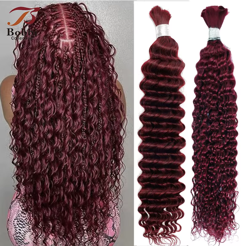 # Extensions de cheveux humains 100% naturels 99j Bourgogne pour tressage