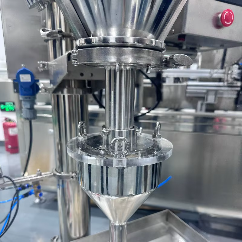 Ligne de remplissage automatique de poudre en ligne pour bouteilles et bocaux, machine de remplissage de poudre personnalisée