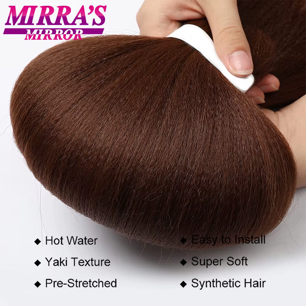 Extensions de cheveux synthétiques pour tresses africaines 20/26 pouces en vrac Yaki droite Jumbo tresse
