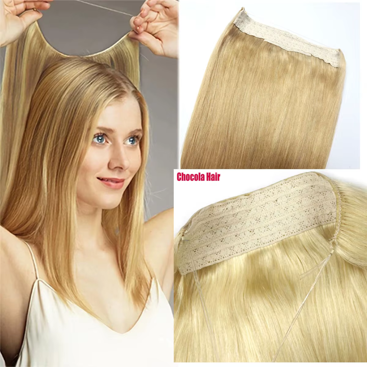 Halo Hair-Extensions de cheveux humains
