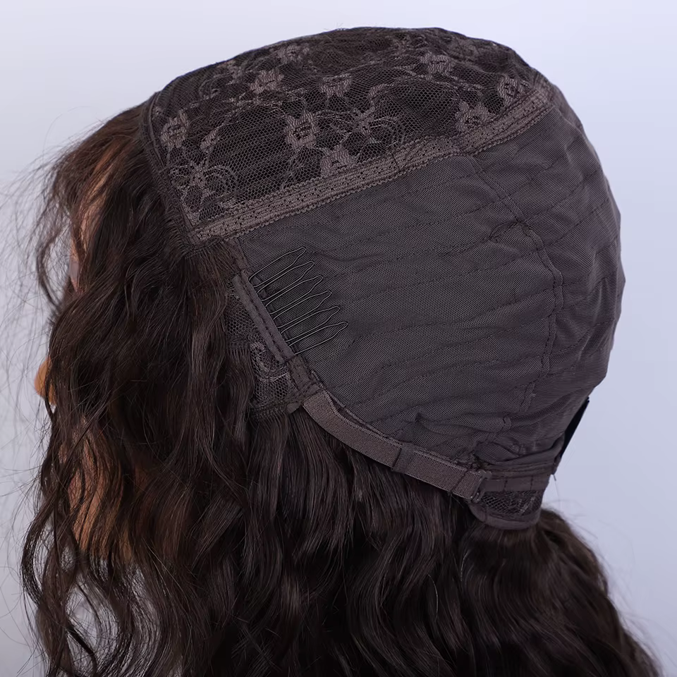 Perle noire courte coupe lutin brun naturel Multi séparation 100% vrais Cheveux humains qualité Perruques