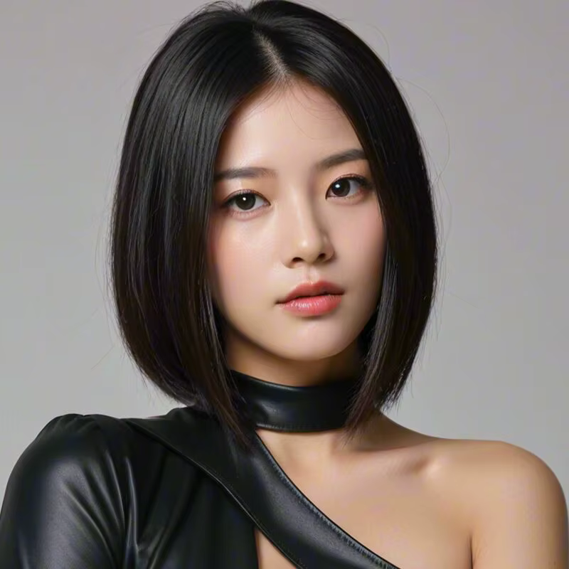 Perruque Bobo noire de 12 pouces – Cheveux synthétiques de haute qualité pour femmes – Style polyvalent