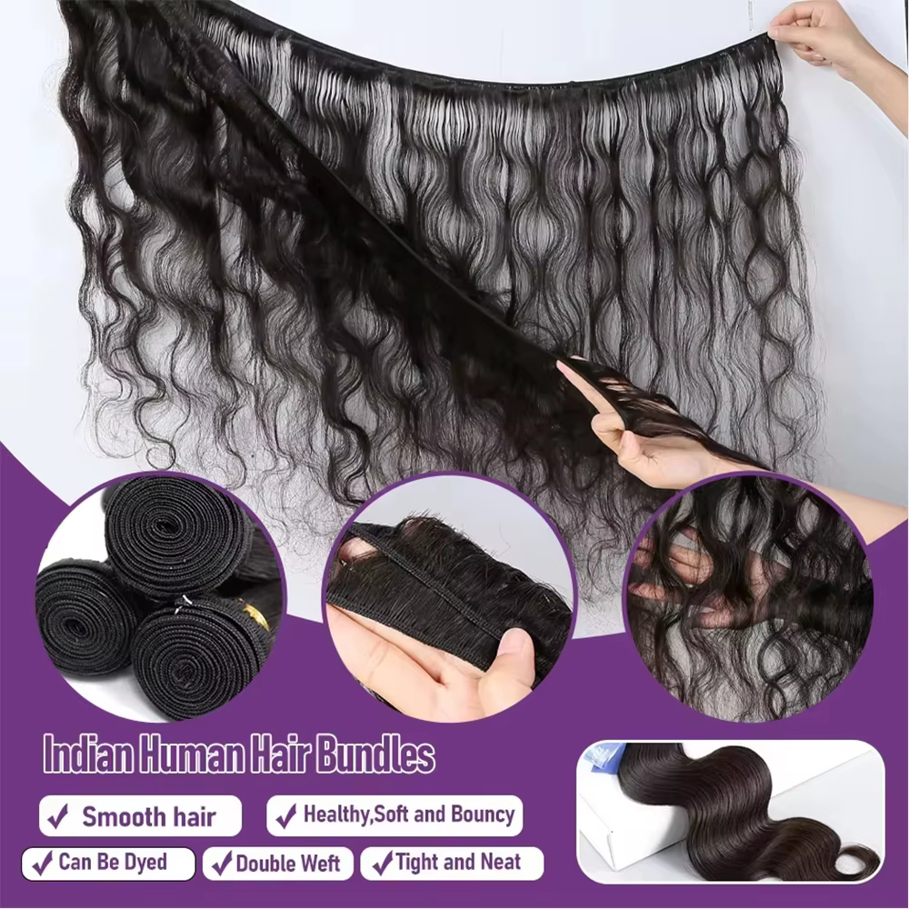 Armure brésilienne vierge 12A vague de corps lâche 30 32 pouces 1-4 paquets Remy cheveux humains naturel noir Extensions brutes respectueux de l'eau