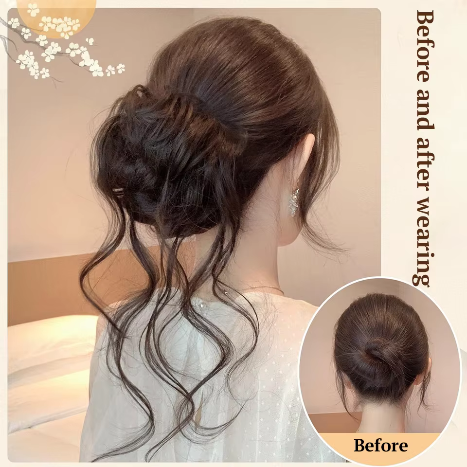 Perruque à têtes de fleurs style Dragon Beard Maruko