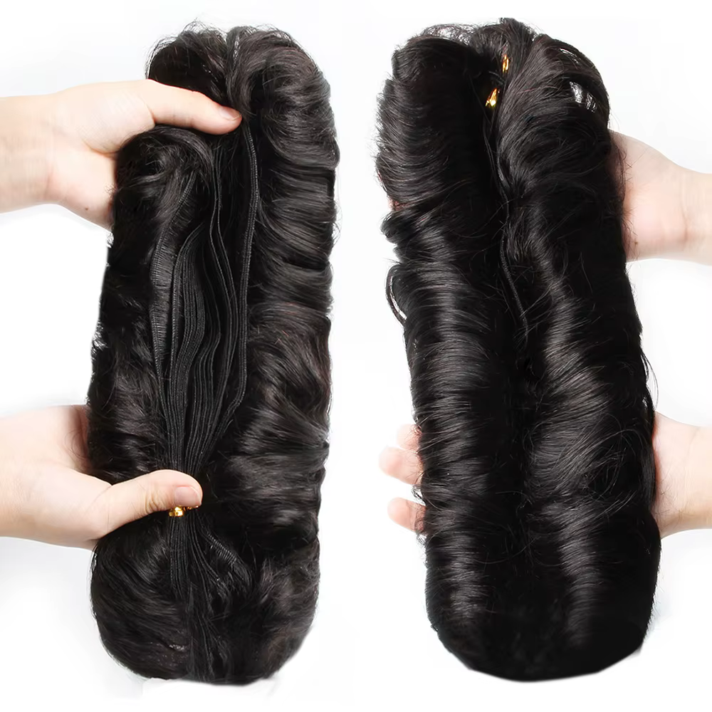 Tissage en lot brésilien naturel bouclé ombré avec Closure