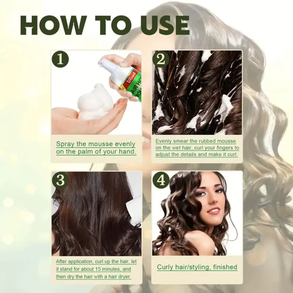 Mousse pour cheveux bouclés (207ml) pour perruques