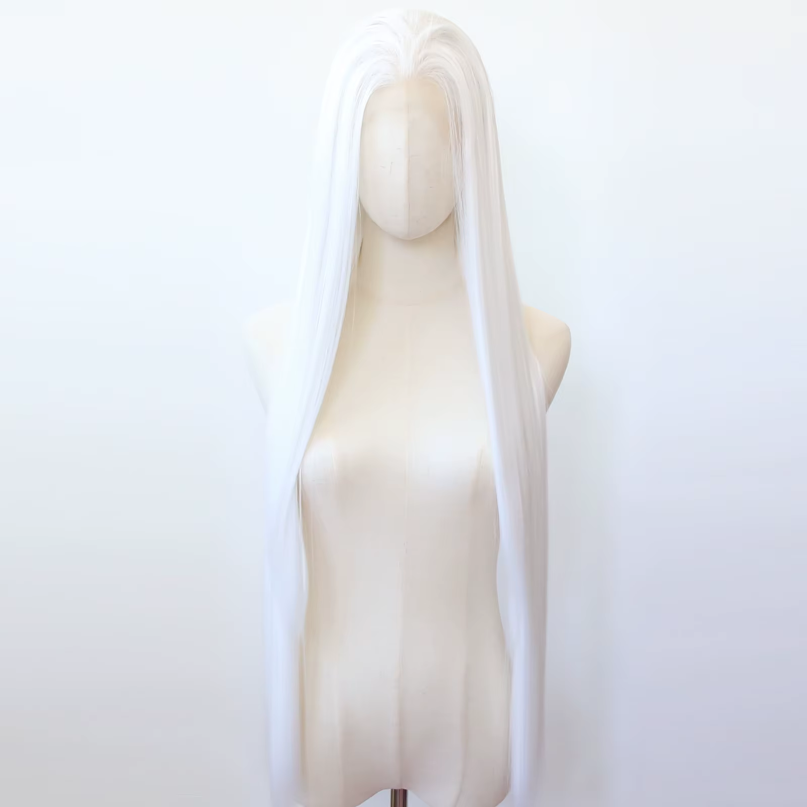 Perruque Lace Front Wig synthétique blanche