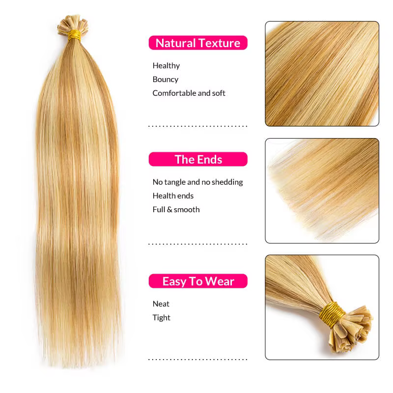 U pointe cheveux kératine Extensions