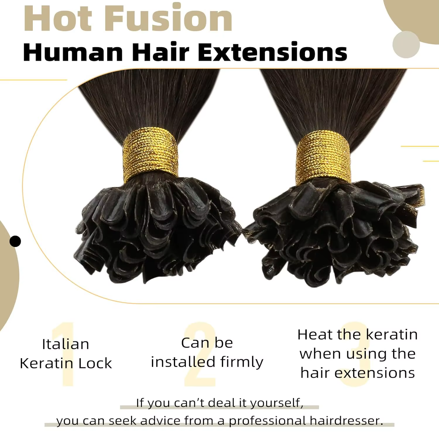 Ugeat U pointe Extensions de cheveux 14-22