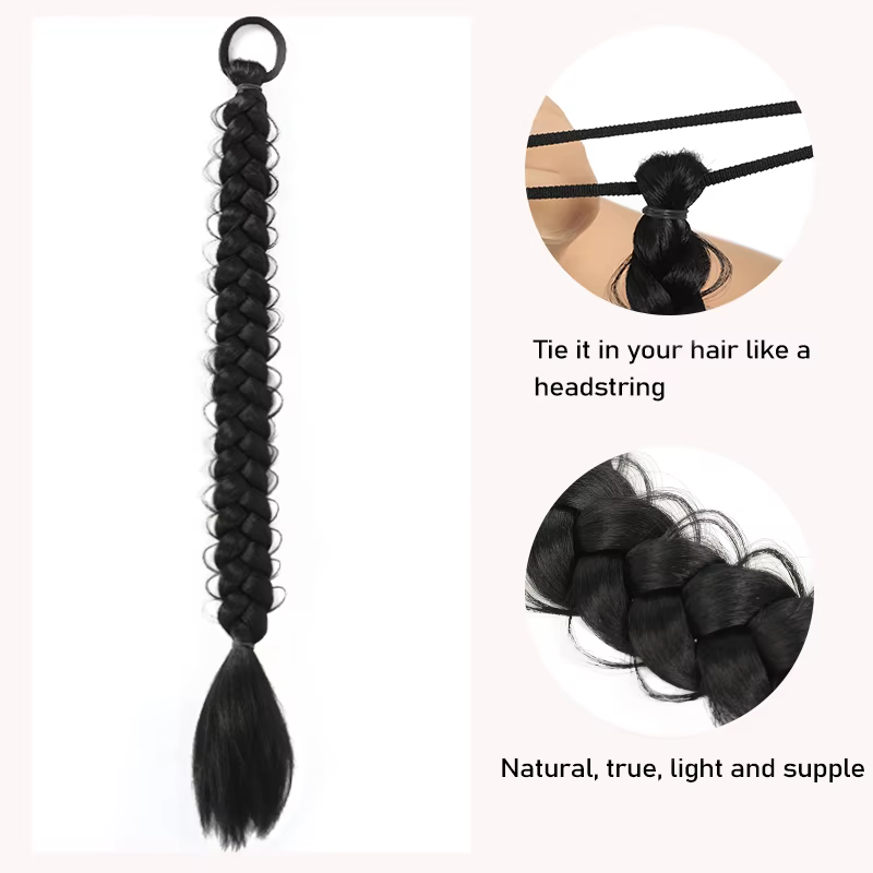 Extensions capillaires synthétiques tressées longues de 24 pouces pour femmes, accessoires capillaires en Fiber de haute température