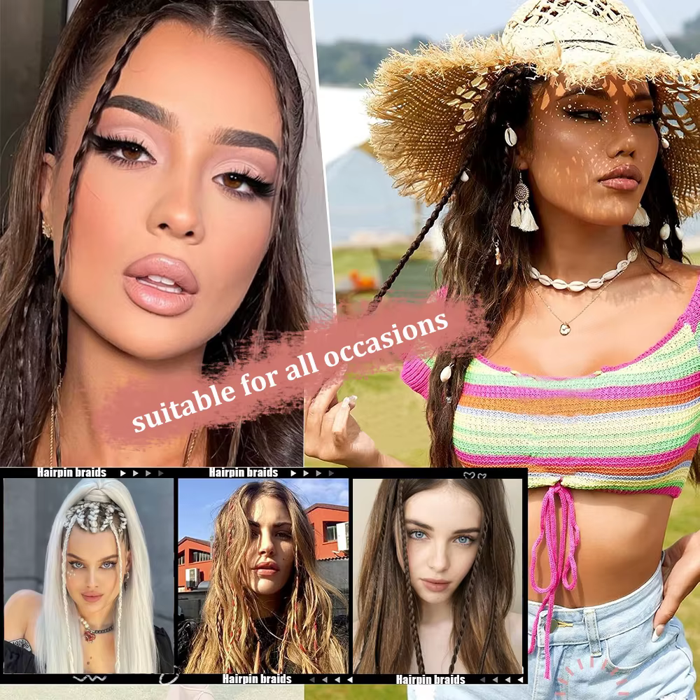 Extensions de cheveux synthétiques à clipser
